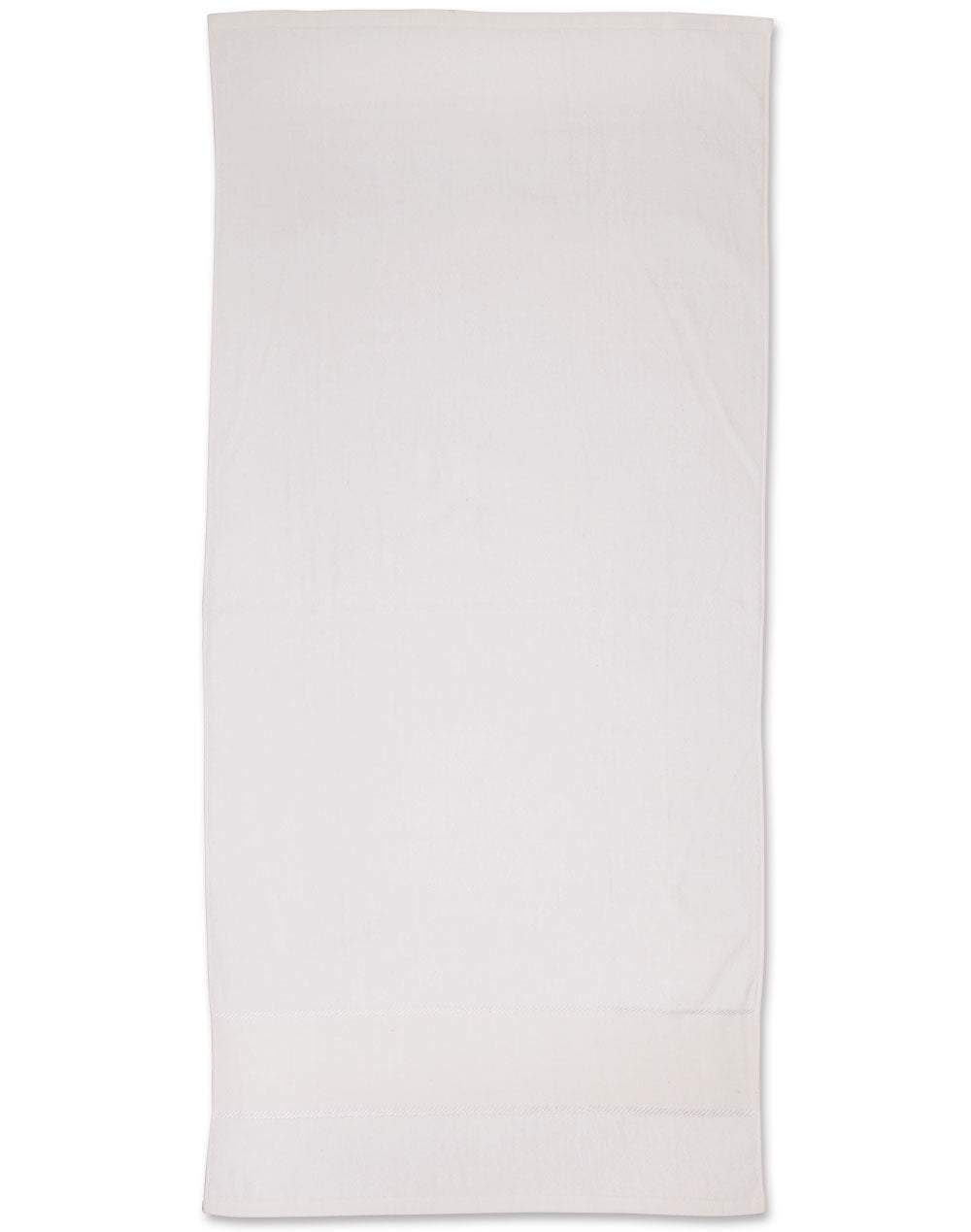 Terry Velour Beach Towel 75X150 Cm - TW04A - White