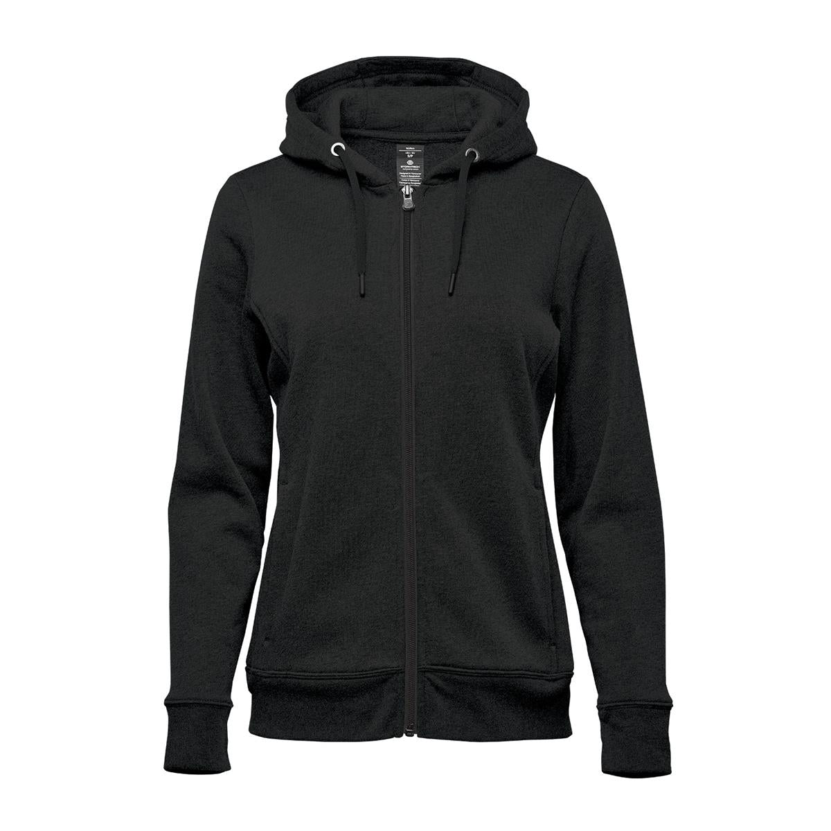 Women's Monashee Fleece Full Zip Hoody - Black - Front