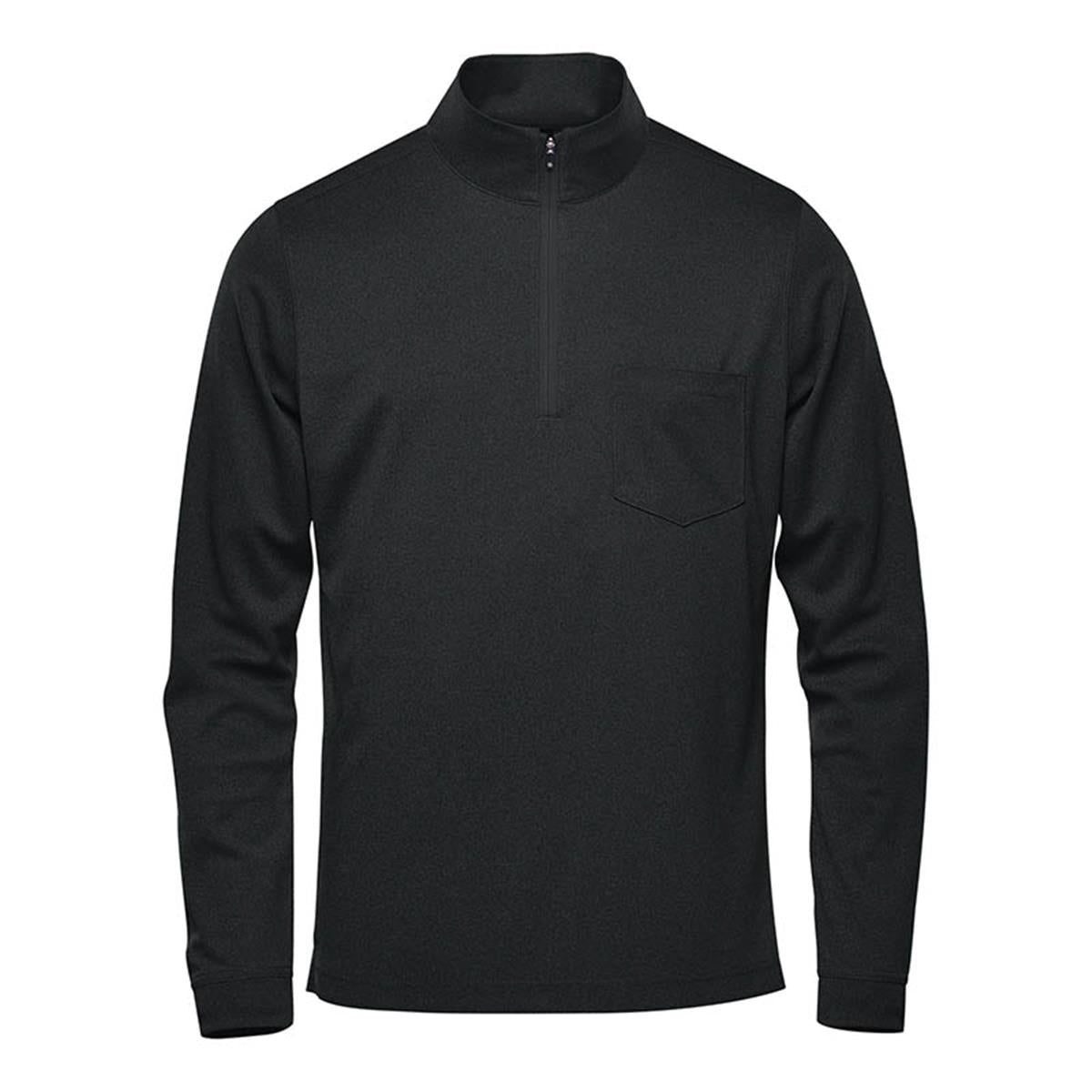 Men's Dockyard 1/4 Zip Pullover - Black - Front