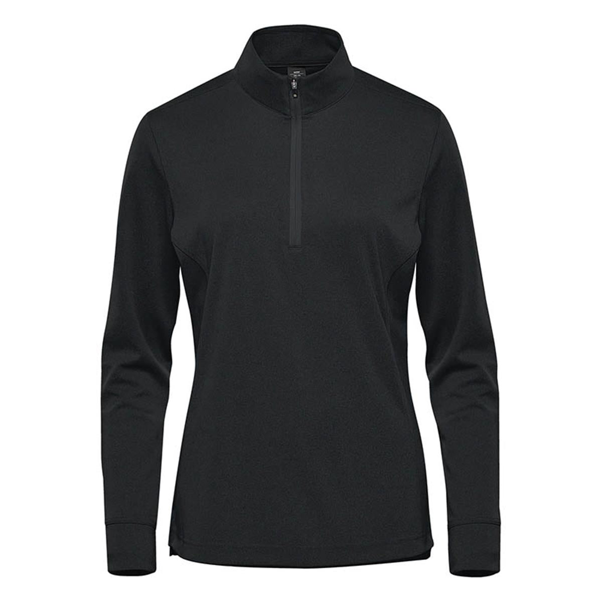 Women's Dockyard 1/4 Zip Pullover - Black - Front