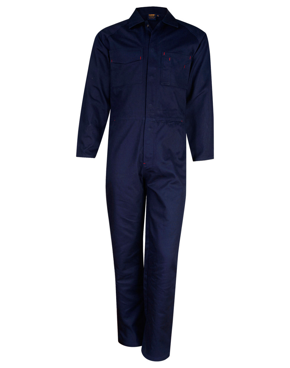 Men's Cotton Drill Coverall-Stout - WA08 - Navy