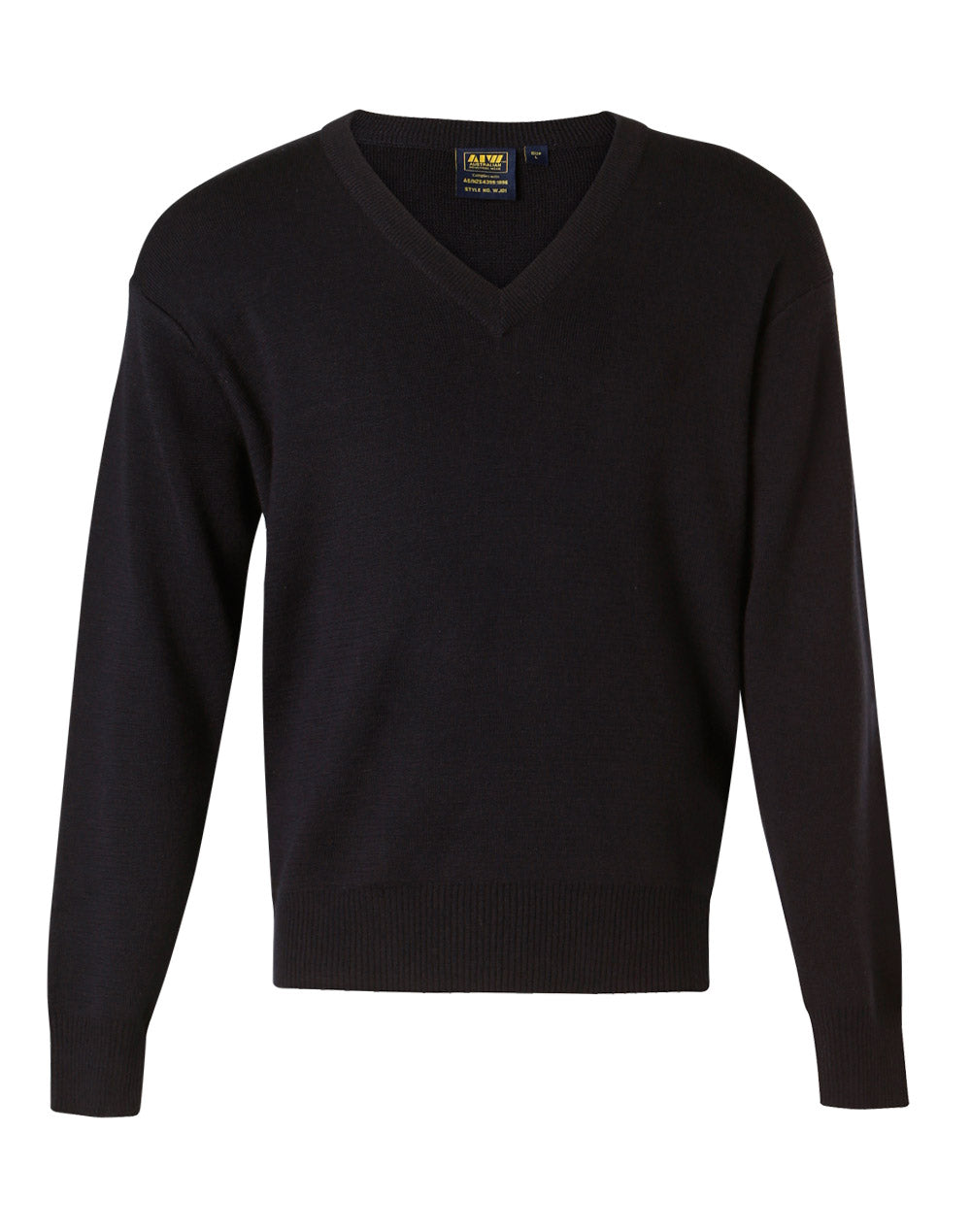 V Neck Wool / Acrylic Knit Jumper - WJ01 - Navy