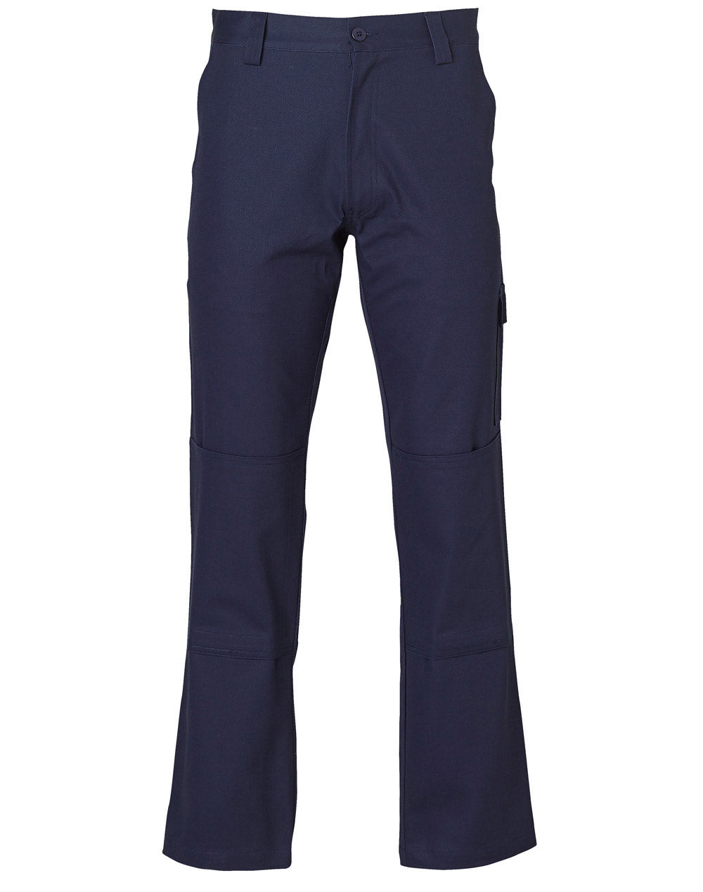 Men's Cotton Drill Pre-shrunk Cargo Pants With Knee Pads - WP03 - Navy