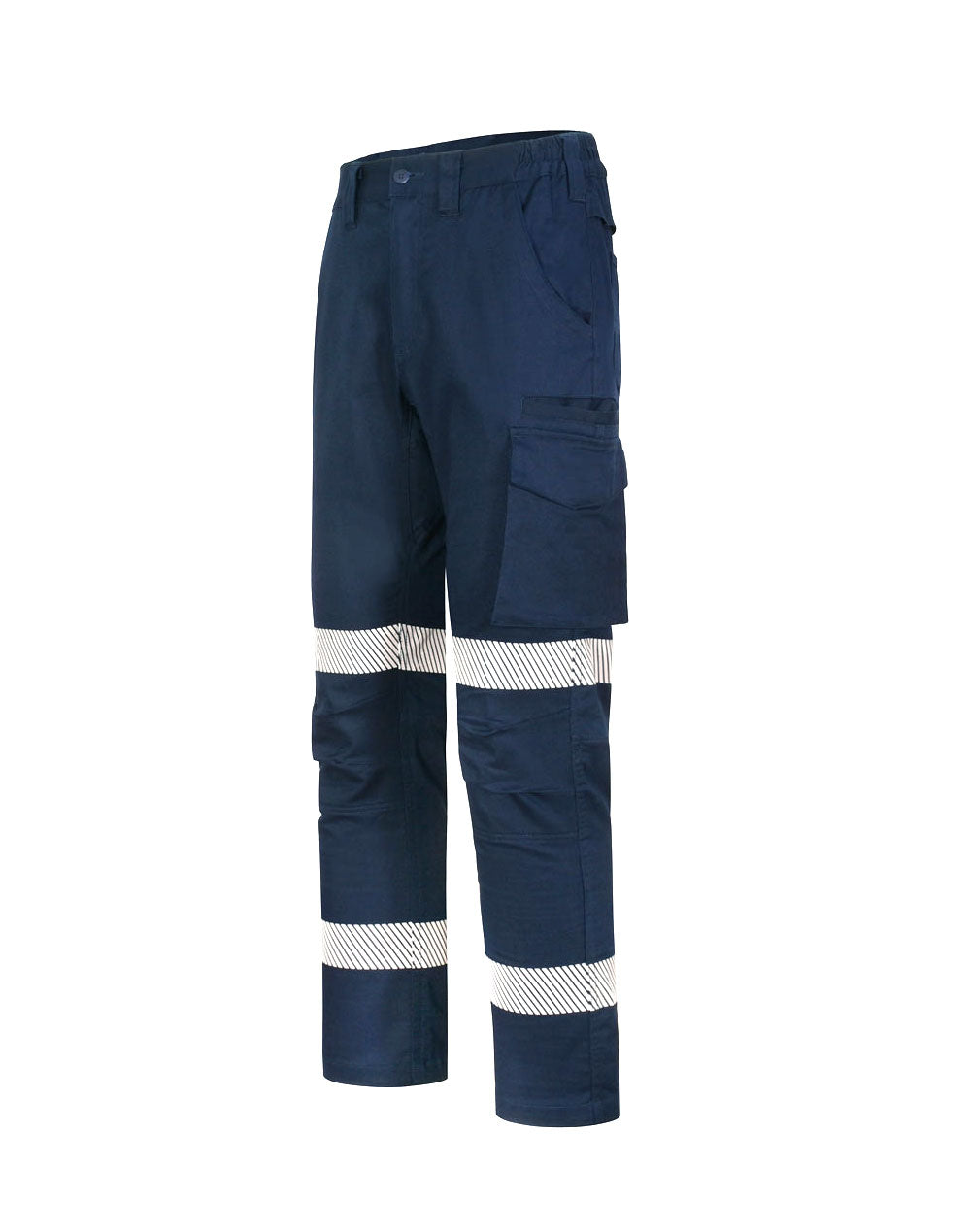 Unisex Cotton Stretch Ripstop Segmented Work Pants - WP26HV - Navy