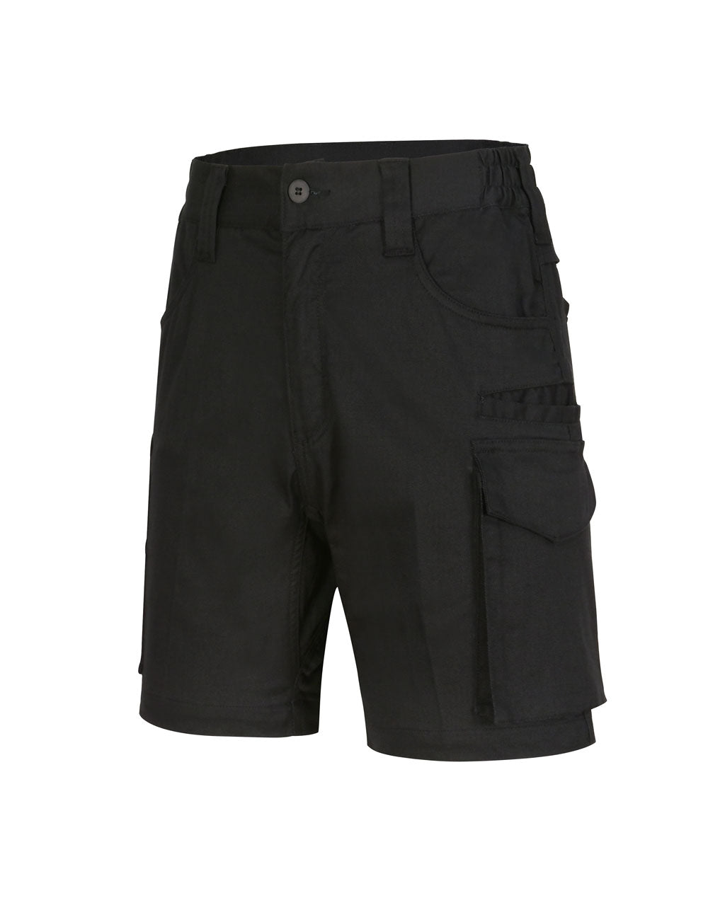 Unisex Cotton Stretch Ripstop Work Shorts - WP27 - Black