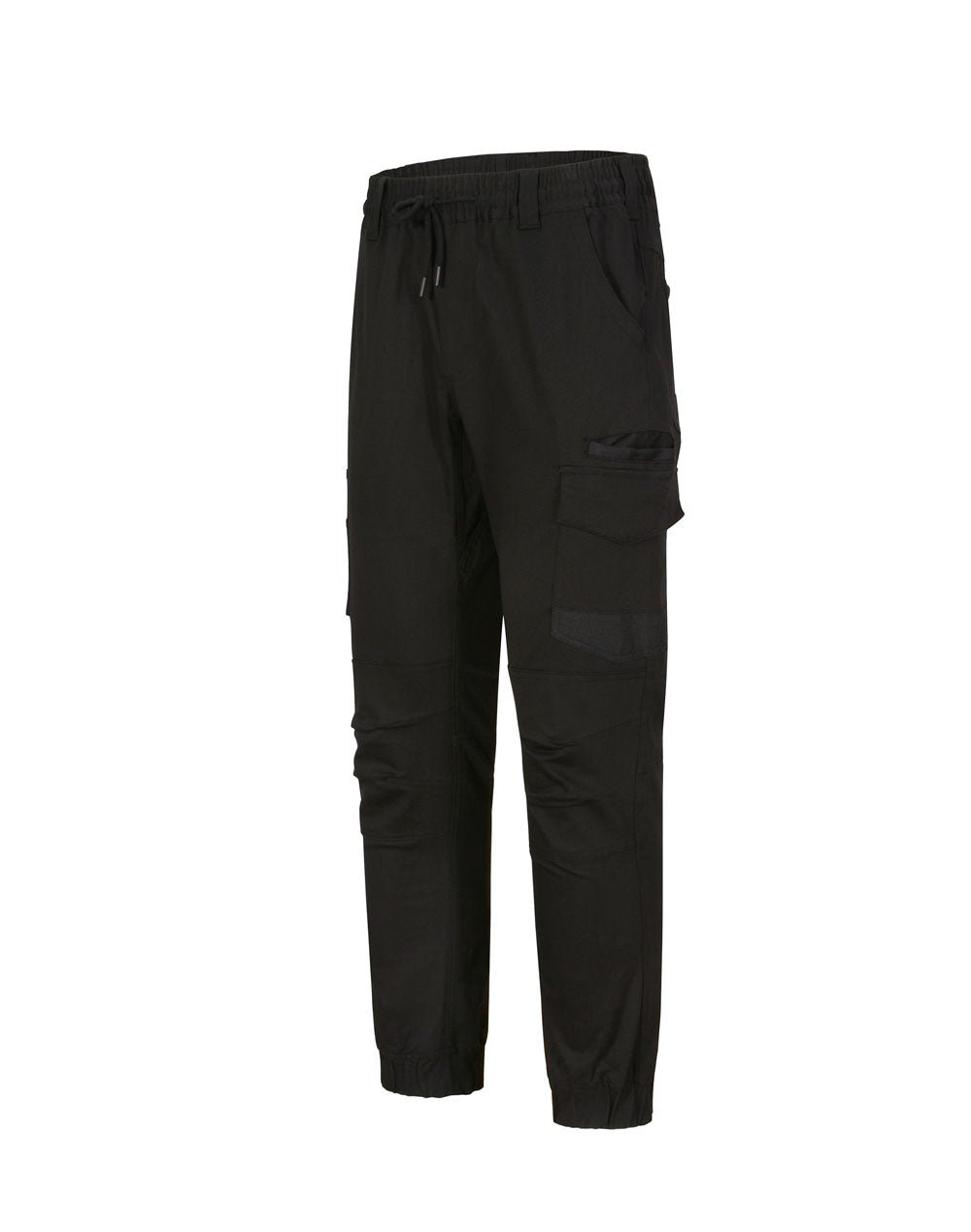 Unisex Cotton Stretch Drill Cuffed Work Pants - WP28 - Black