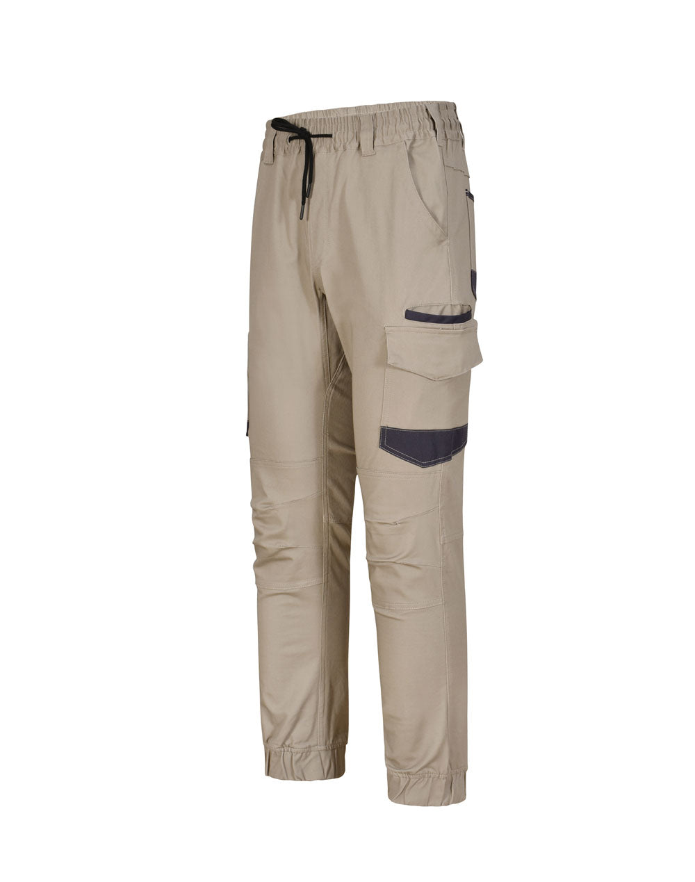 Unisex Cotton Stretch Drill Cuffed Work Pants - WP28 - Sand