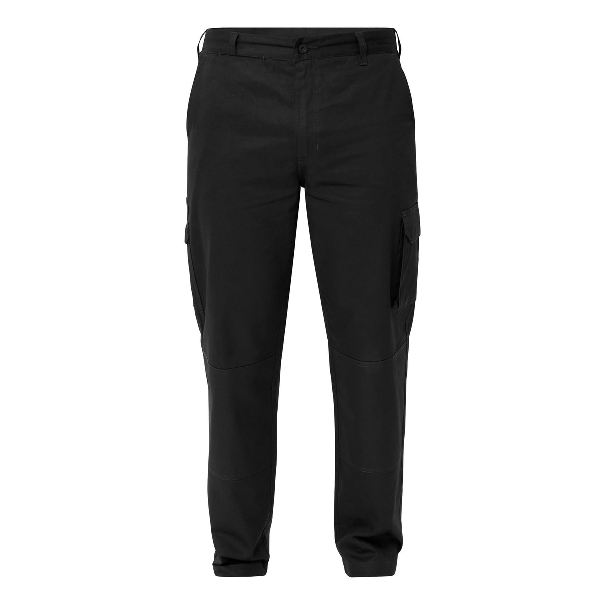 Mid-Weight Cargo Cotton Drill Trouser - Black - View