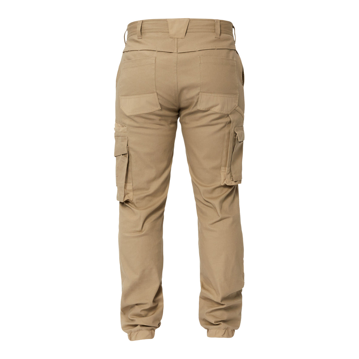 Stretch Cargo Pants With Elasticised Cuffed Hem - view
