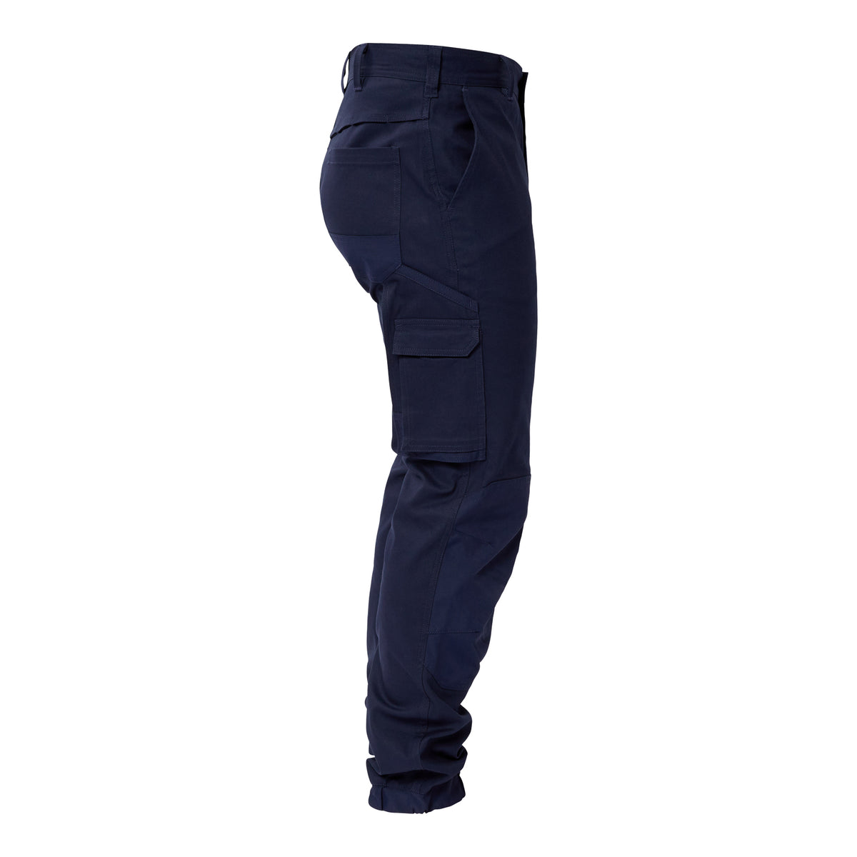 Stretch Cargo Pants With Elasticised Cuffed Hem - view