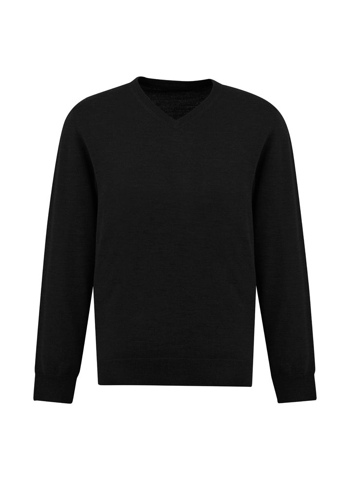 Roma Mens Knit Pullover - Black - Front