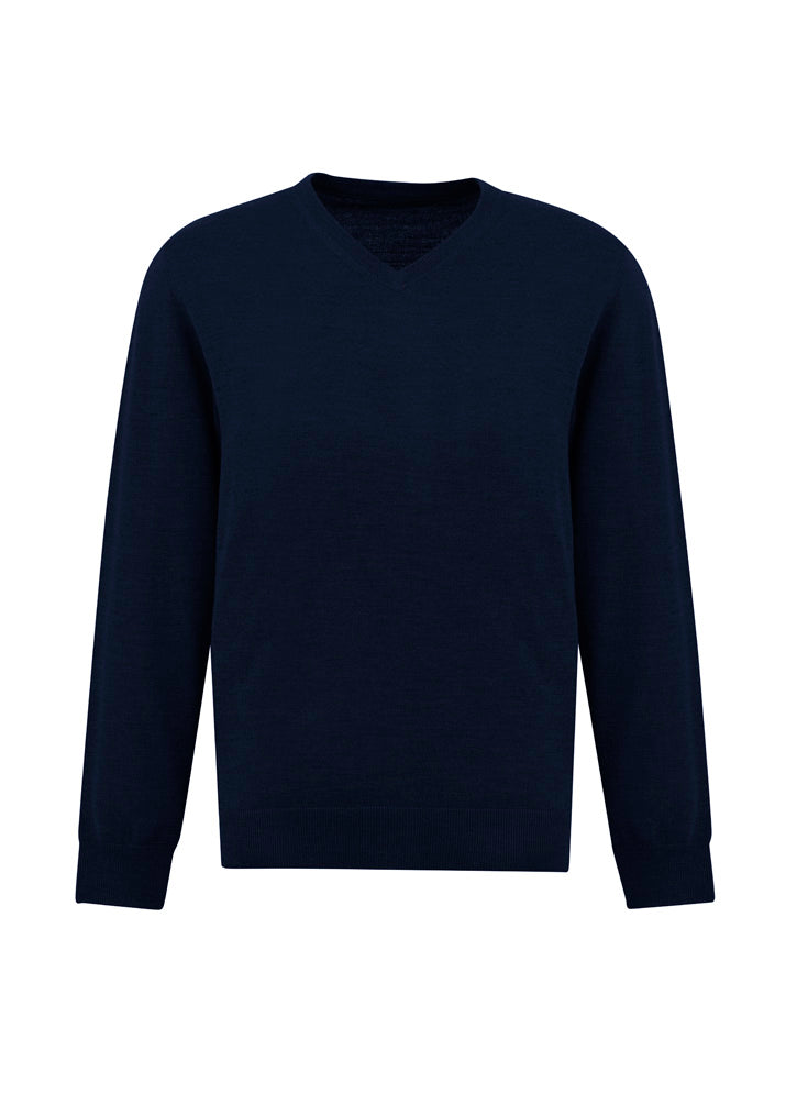 Roma Mens Knit Pullover - Navy - Front