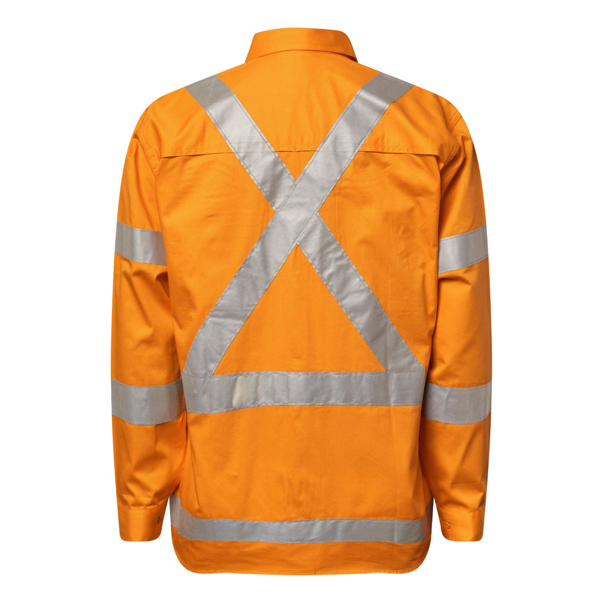 Lightweight Hi Vis Long Sleeve Vented Cotton Drill Reflective Shirt with X Pattern – NSW Rail Compliant 4