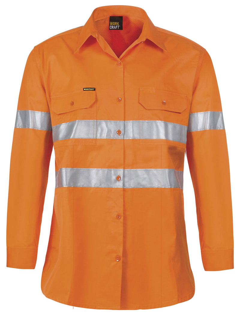 Ladies Light Weight Hi Vis Shirt With Csr Tape