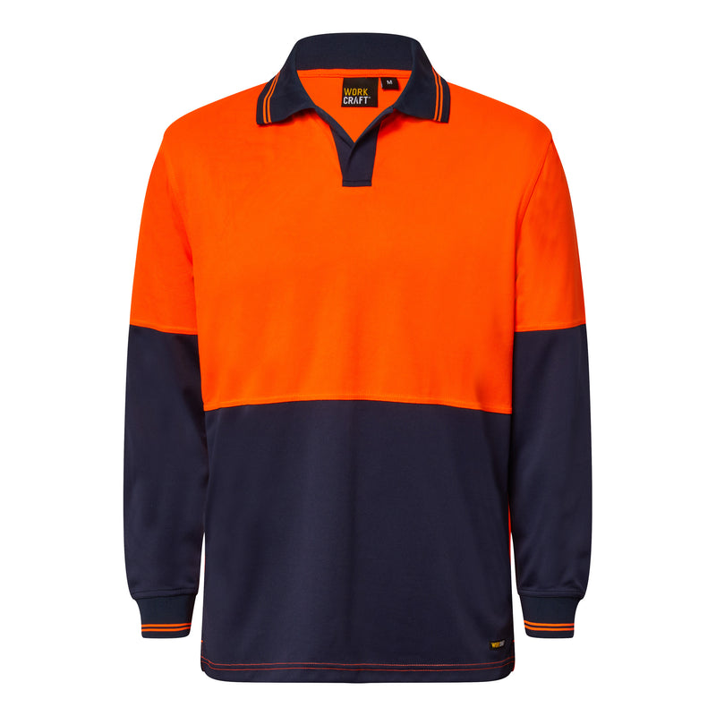 Hi Vis Long Sleeve Food Industry Micromesh Polo