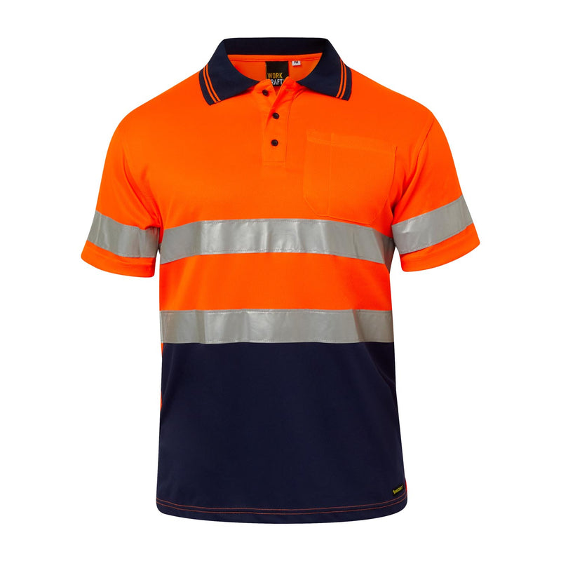 Hi Vis Short Sleeve Micromesh Reflective Polo With Pocket