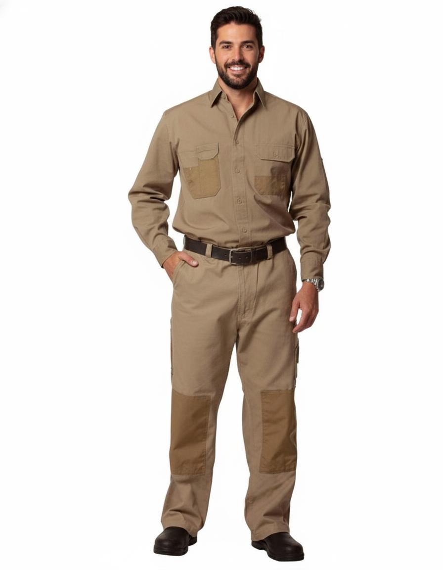 Aiw Fine Duck Weave Dura-Wear Long Sleeve Work Shirt WT06