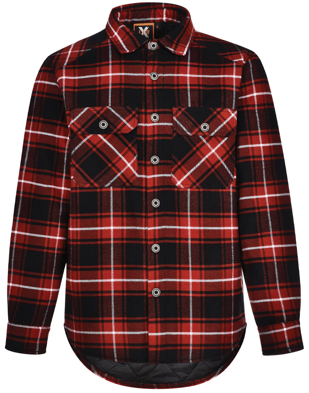 Adults' Quilted Flannel Shirt - WT07 - Black / Wine