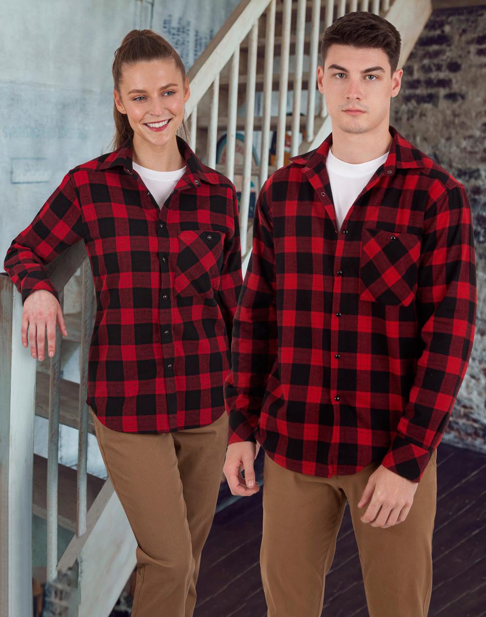 Aiwx Unisex Flannel Plaid Shirt WT11
