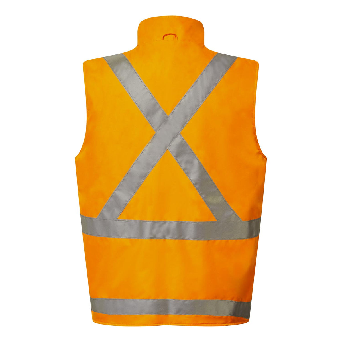 Nsw Rail Hi Vis Reversible Fleece Reflective Vest With X-Pattern Tape - Back