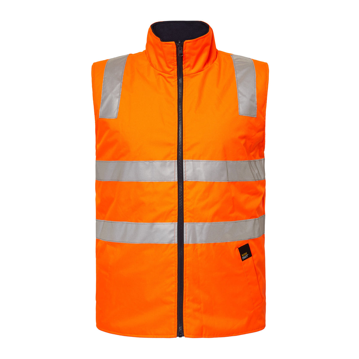 Hi Vis 6 In 1 Two Tone Reflective Jacket With Removable Sleeves - view