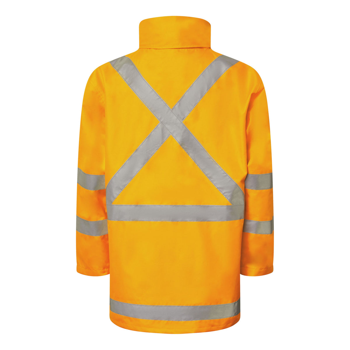 Hi Vis 6 In 1 Nsw Rail X-Tape Jacket With Removable Sleeves - Back