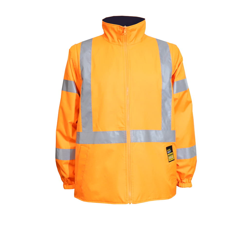 Hi Vis 6 In 1 Nsw Rail X-Tape Jacket With Removable Sleeves - view