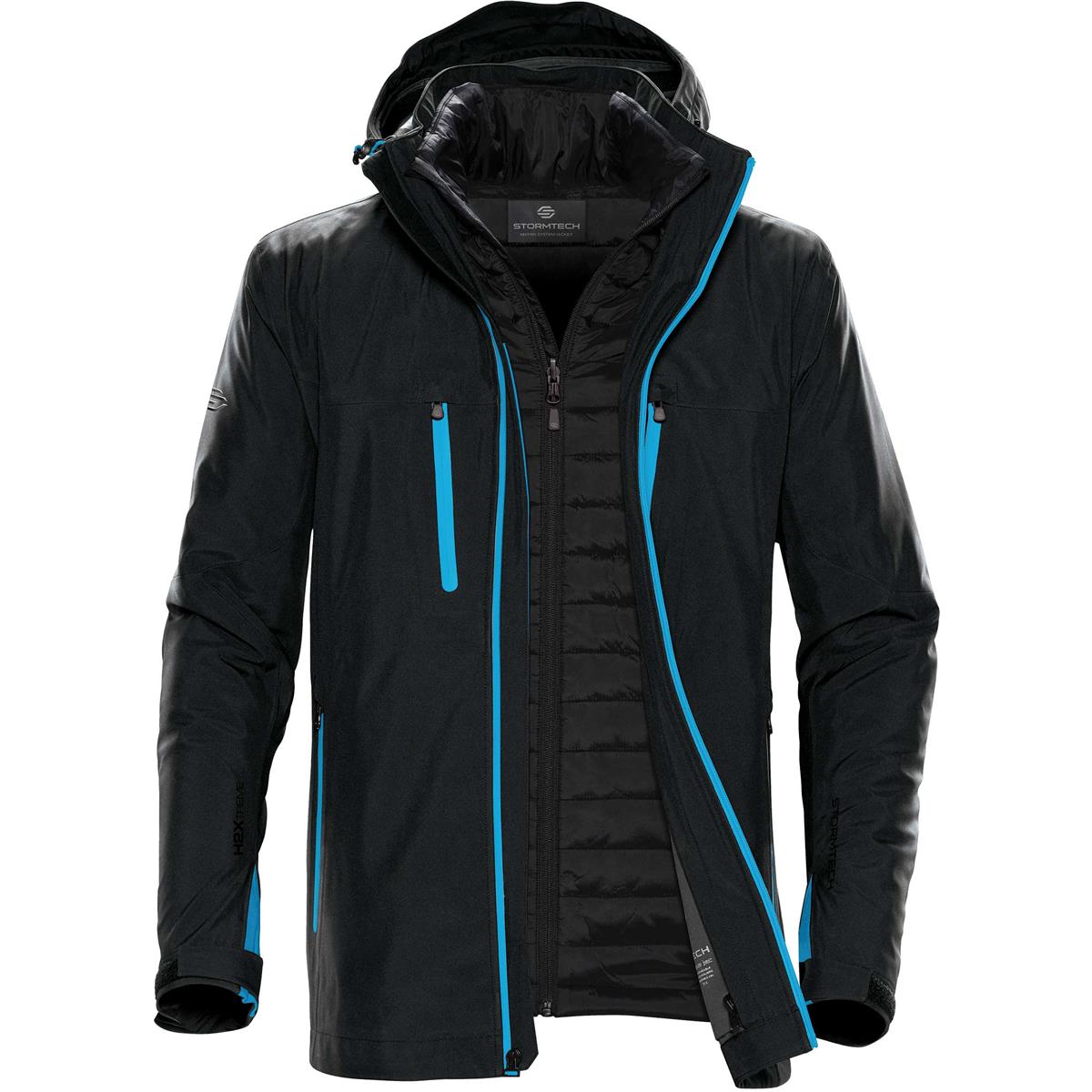 Black,Electric Blue