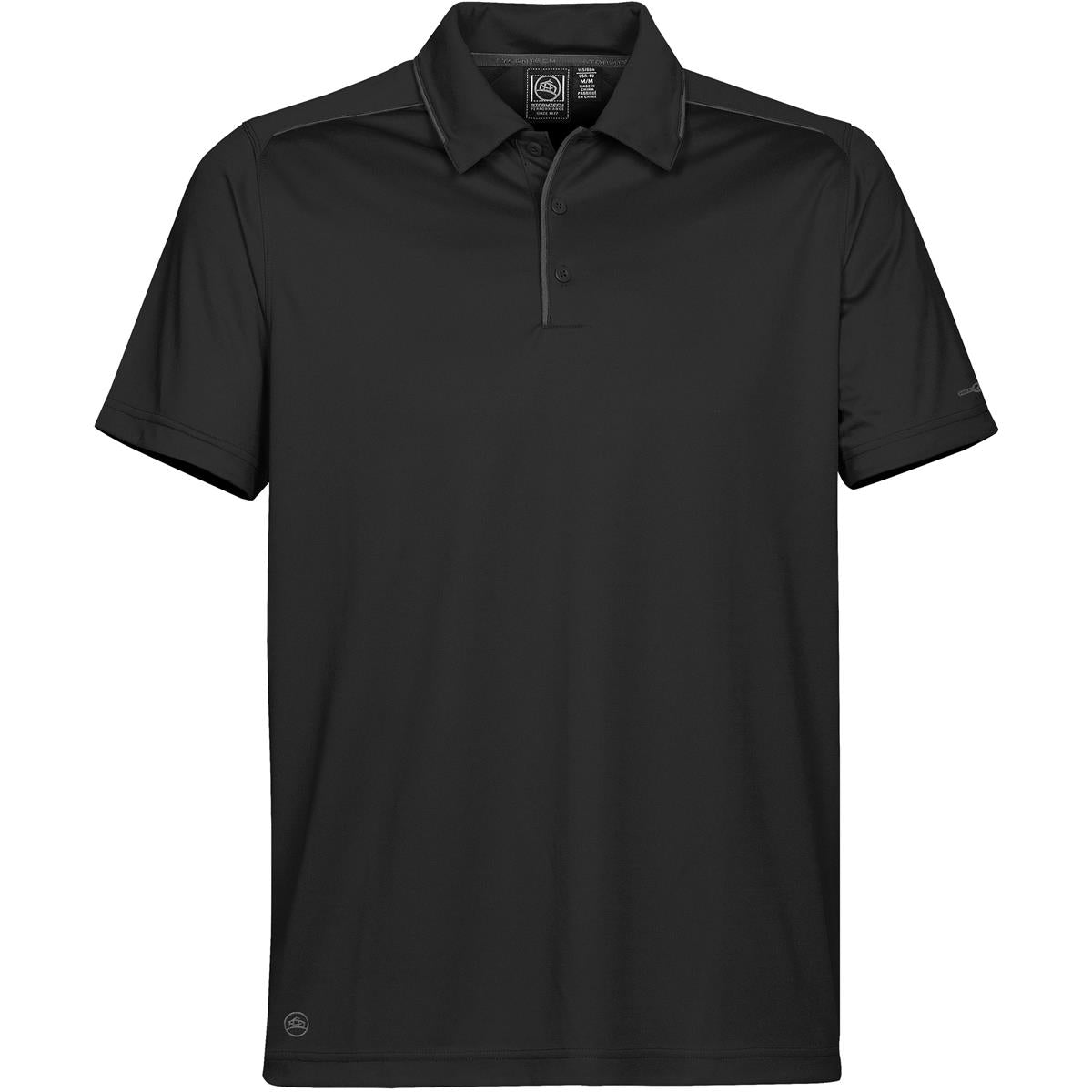 Men's Inertia Sport Polo - Black / Graphite - Front