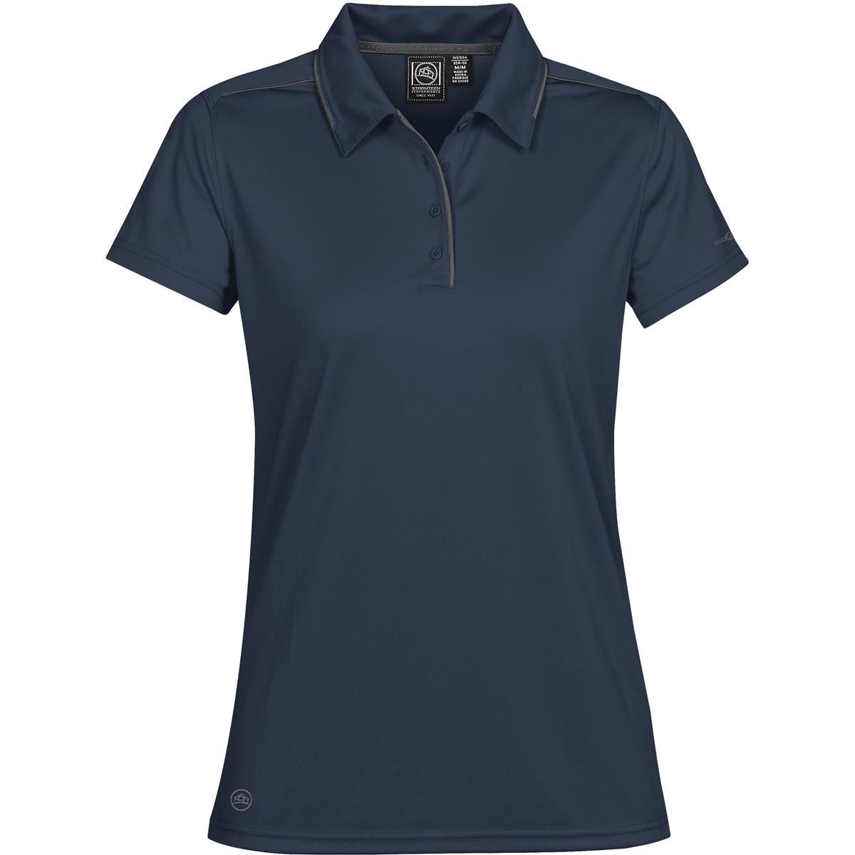 Women's Inertia Sport Polo - Navy / Graphite - Front