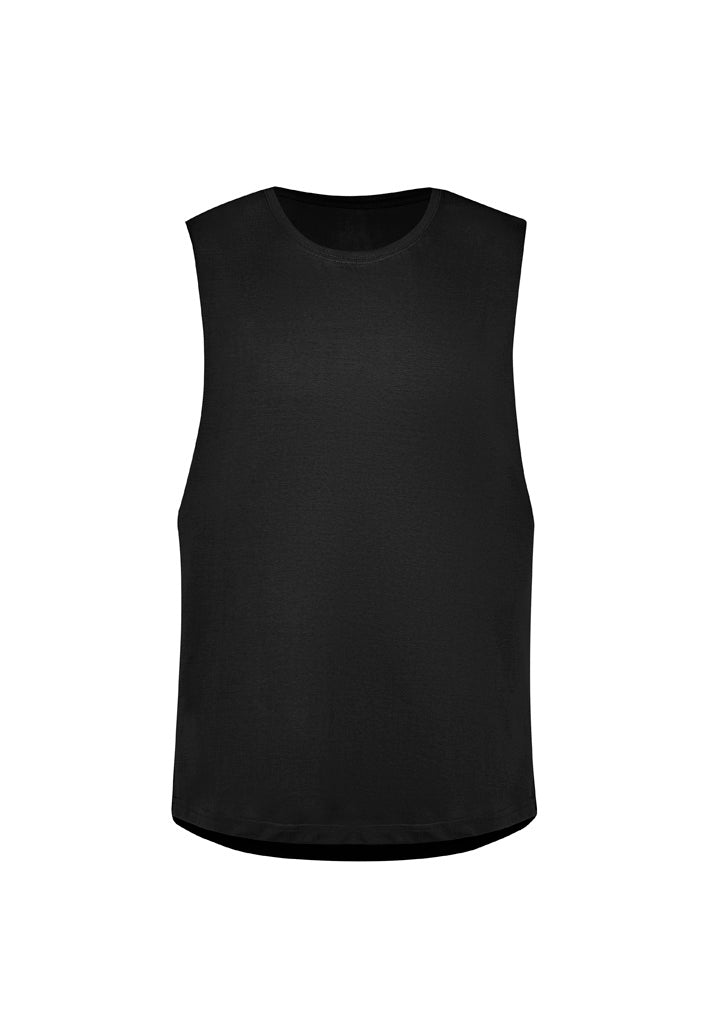 Mens Streetworx Sleeveless Tee - Black - Front