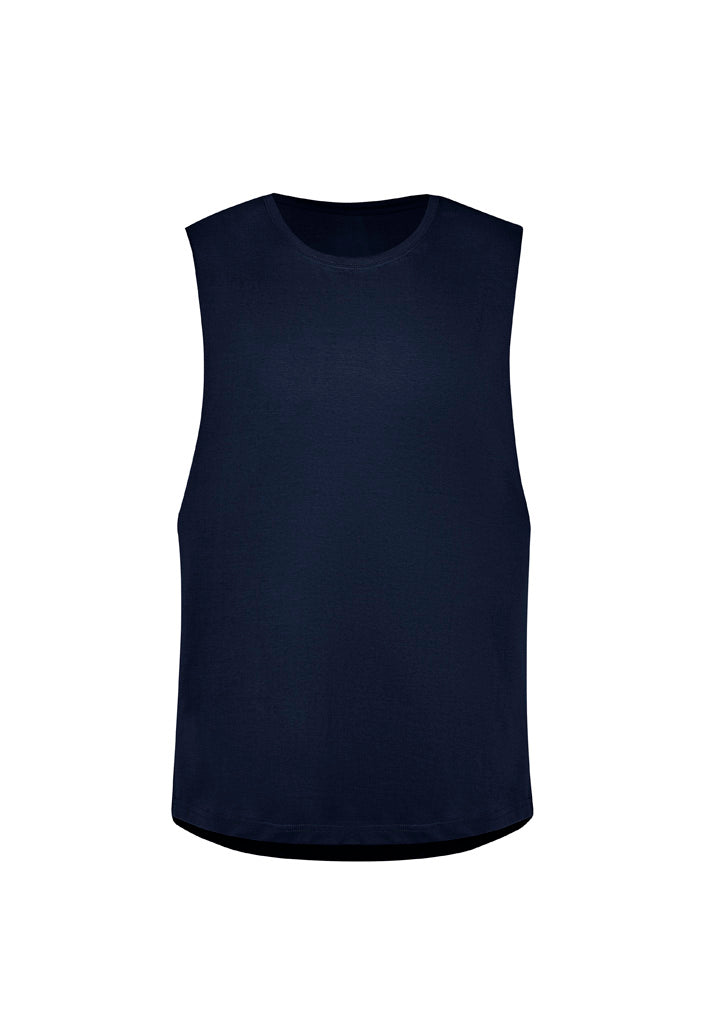 Mens Streetworx Sleeveless Tee - Navy - Front