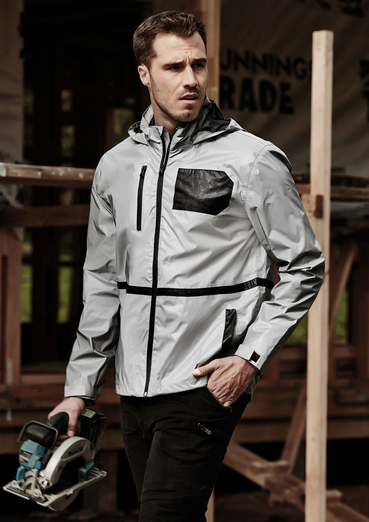 Unisex Streetworx Reflective Waterproof Jacket - Reflective Silver - Model