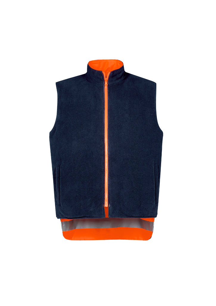 Mens Hi Vis X Back 4 In 1 Waterproof Jacket - Orange/Navy - View