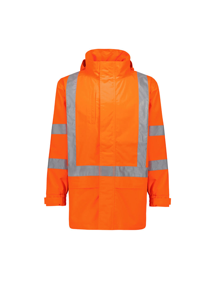 Mens Hi Vis X Back Ultralite Waterproof Jacket - Orange - Front