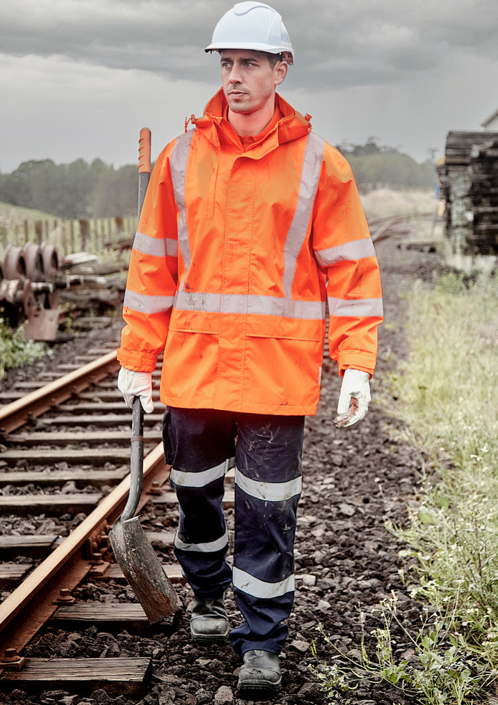 Mens Hi Vis X Back Ultralite Waterproof Jacket - Orange - Model