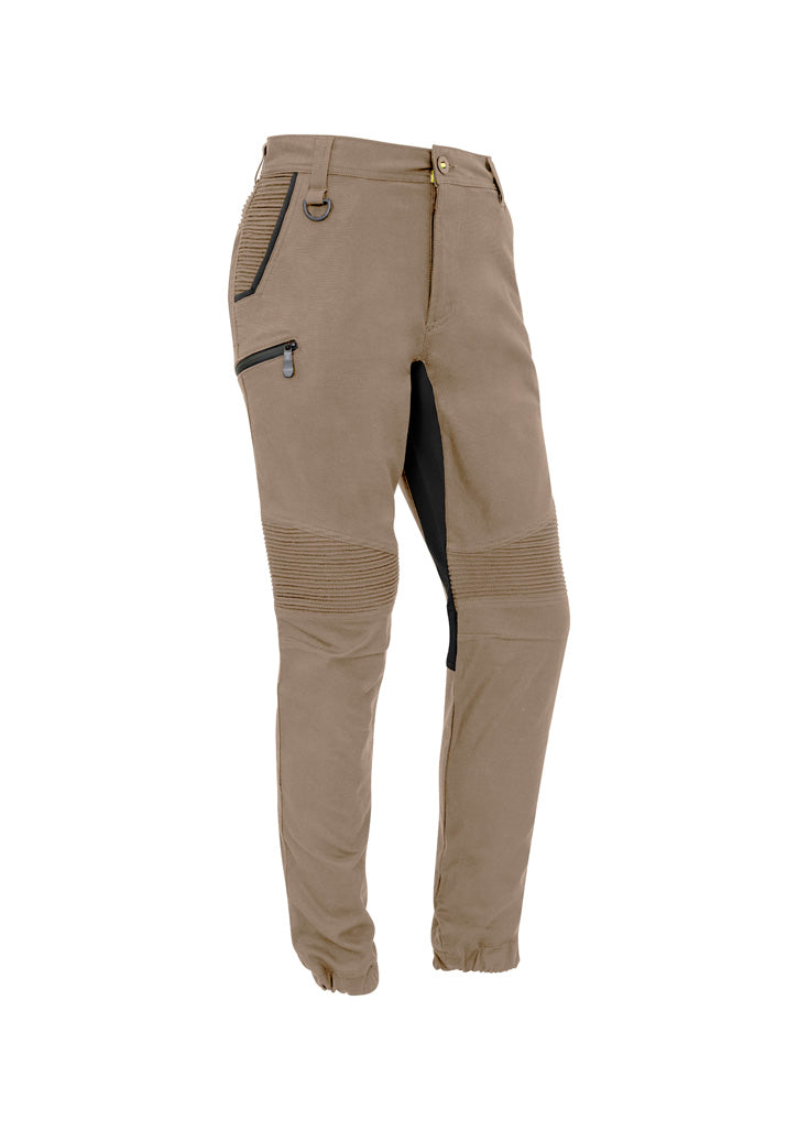 Mens Streetworx Stretch Pant - Cuffed - Khaki - Front