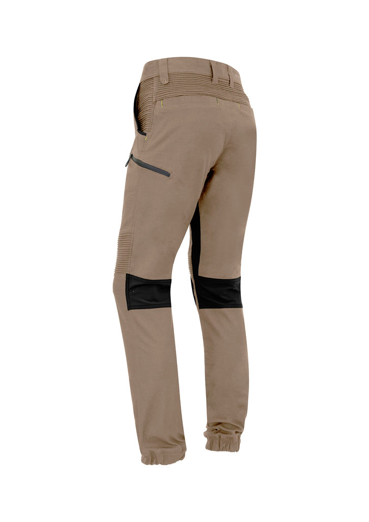 Mens Streetworx Stretch Pant - Cuffed - Khaki - Back