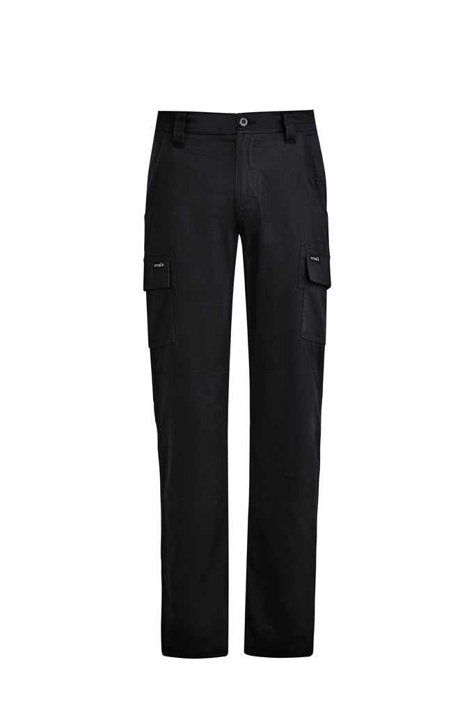 Mens Lightweight Drill Cargo Pant - Black - Front