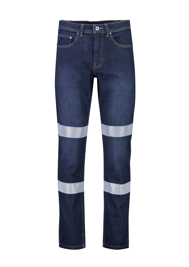 Mens Bio Motion Taped Stretch Jean - Denim - Front