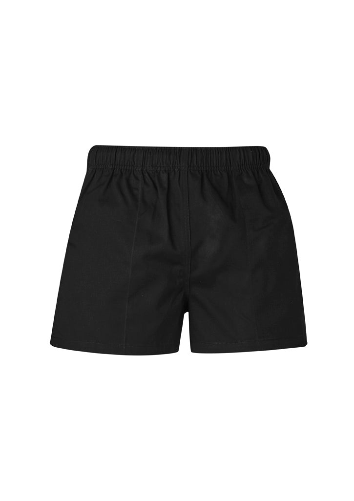 Mens Rugby Short - Black - Front