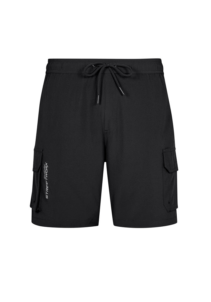 Mens Streetworx Board Short - Black - Front