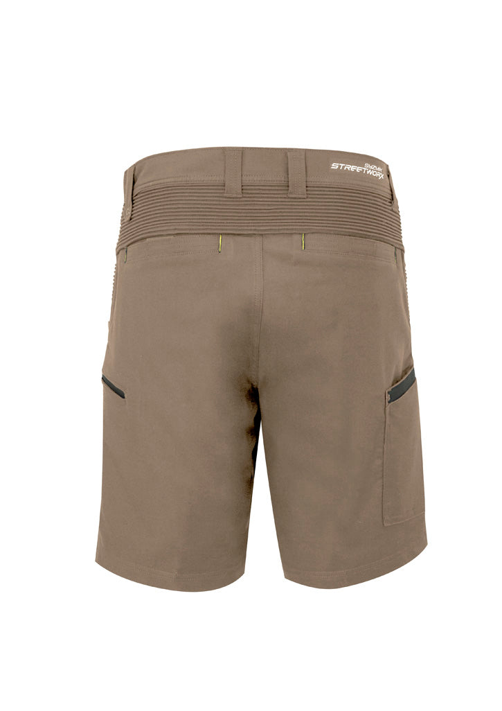 Mens Streetworx Stretch Short - Khaki - Back