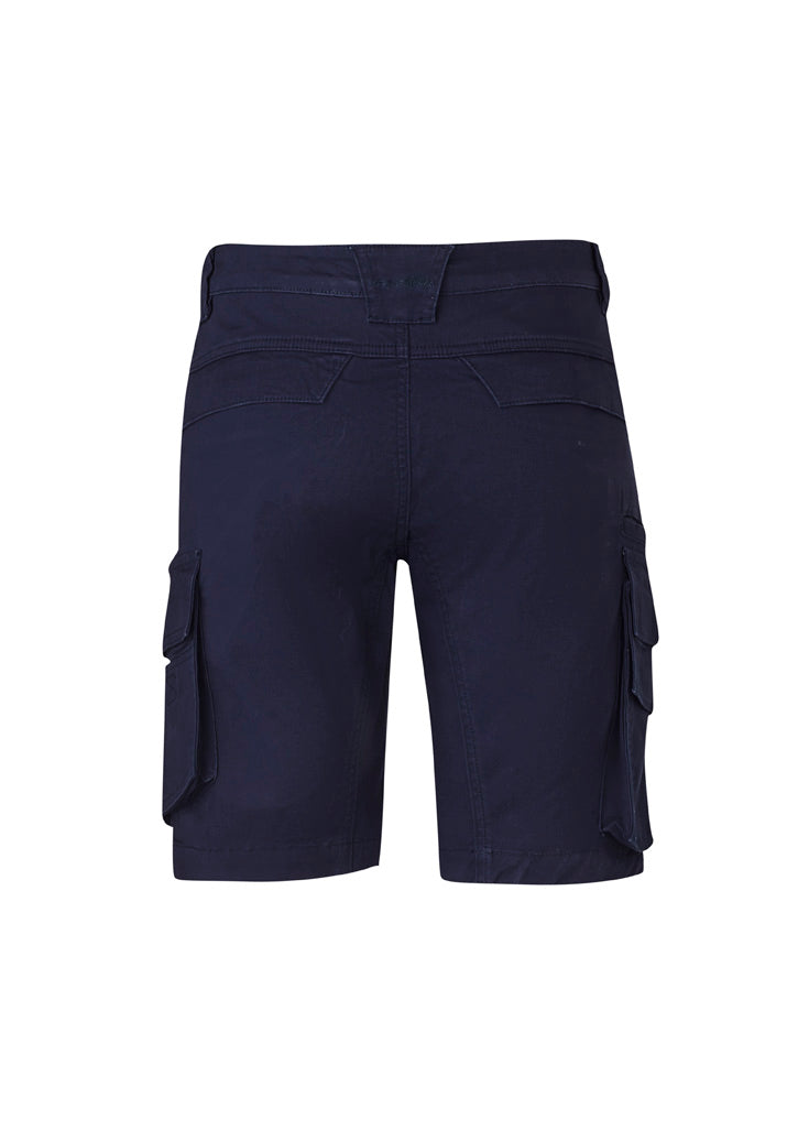 Mens Streetworx Curved Cargo Short - Navy - Back