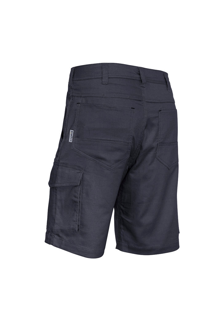 Mens Rugged Cooling Vented Short - Charcoal - Back