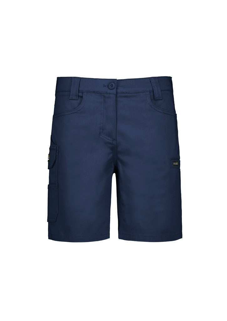 Womens Essential Stretch Cargo Short - Navy - Front