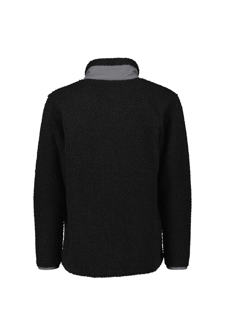 Unisex Streetworx Full Zip Sherpa Fleece - Black - Back