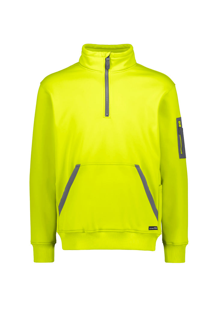 Unisex Streetworx Water Resistant 1/4 Zip Pullover - Yellow - Front