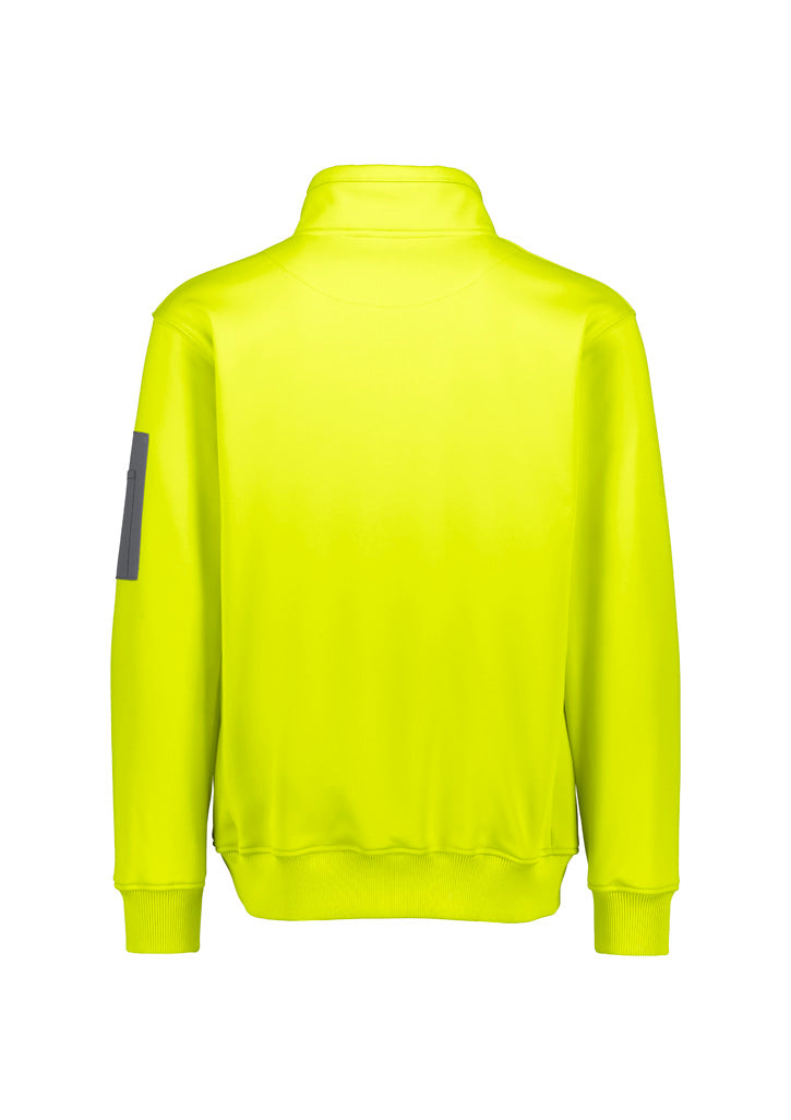 Unisex Streetworx Water Resistant 1/4 Zip Pullover - Yellow - Back