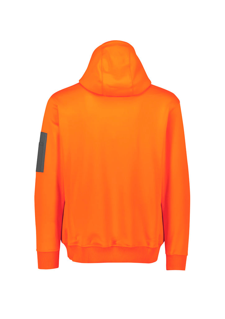 Unisex Water Resistant Hoodie - Orange - Back